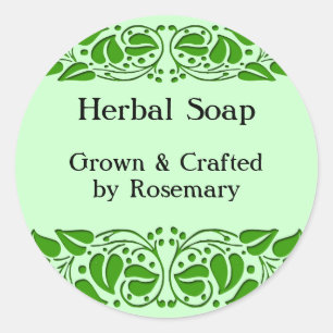 Stickers artisanaux Feuilles verts