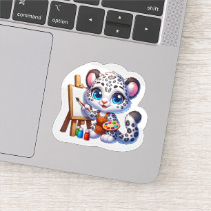 Stickers Artiste Leopard De Neige Cute Kawaii Pein