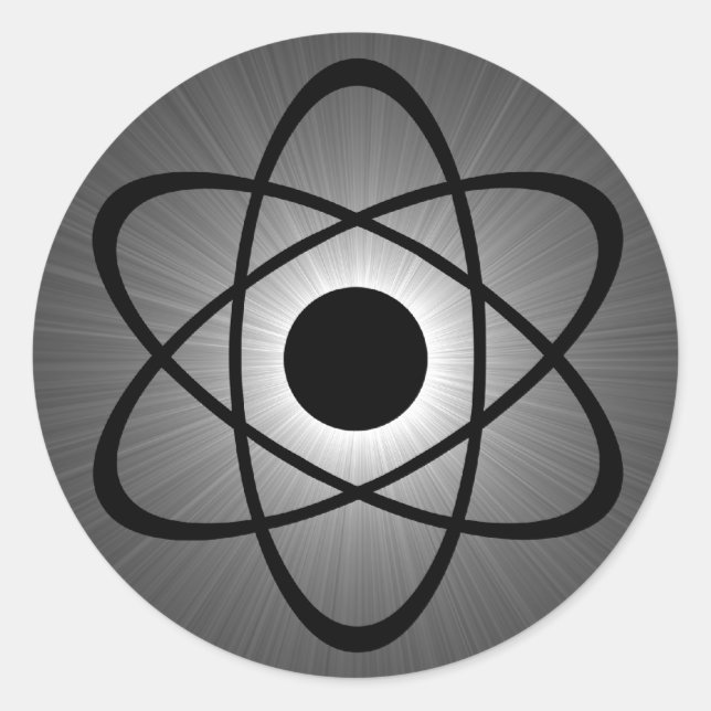 Stickers Atomique Nerdy, Gris (Devant)