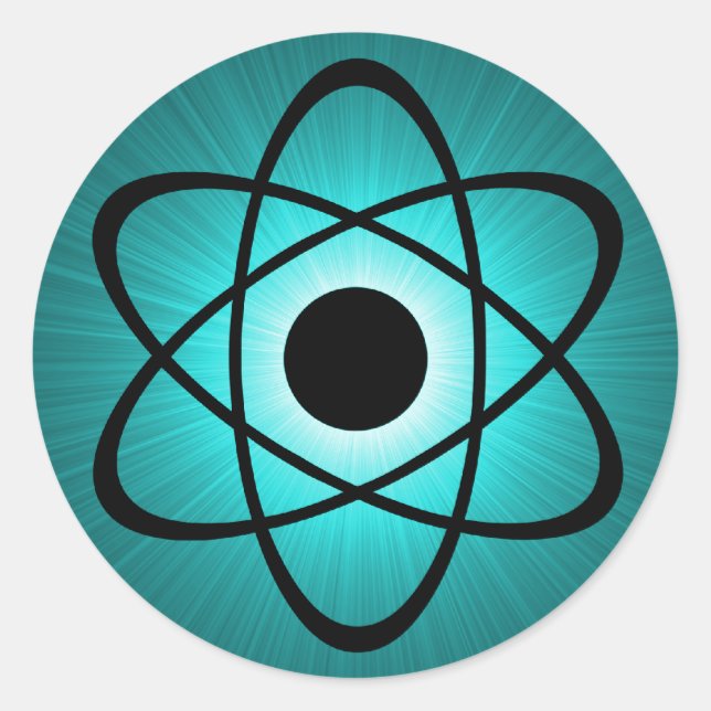 Stickers Atomique Nerdy, Turquoise (Devant)