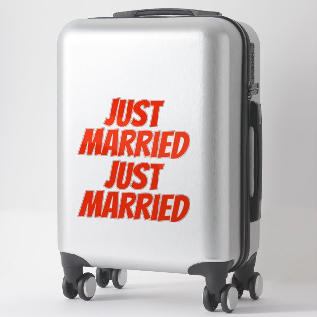 Stickers auto XL MARIED (2) - MARASCHINO RED (Sur valise)