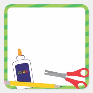 Stickers avec des craies et des colles