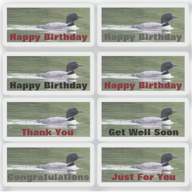 Stickers avec des huards et du texte à personnalis (Devant)