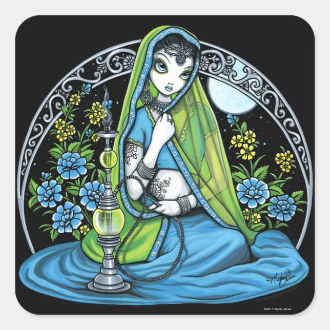 Stickers "Azura" Hindi Flower Hookah Princess Fae (Devant)