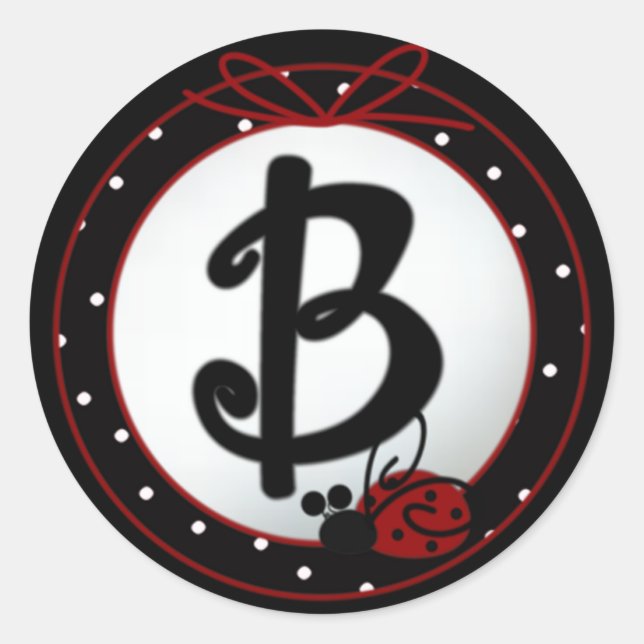Stickers B ronds initiaux de Ladybug (Devant)