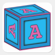 Stickers Baby Block - Lettre "A"