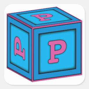 Stickers Baby Block - Lettre "P"