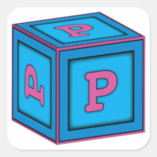 Stickers Baby Block - Lettre "P"