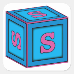 Stickers Baby Block - Lettre "S"