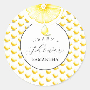 Stickers Baby shower à goutte de citron sur mesure