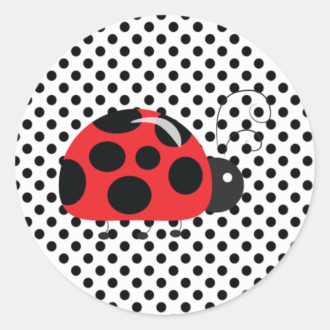 Stickers Baby shower À petits pois de Ladybug (Devant)