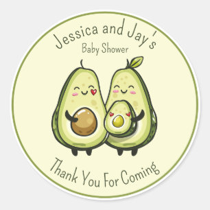 Stickers Baby shower Avocado