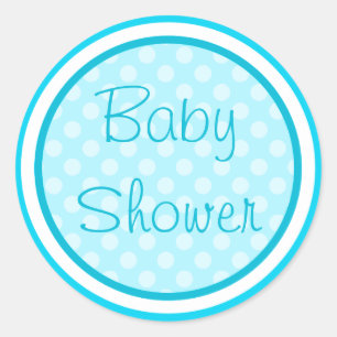Stickers Baby shower bleu Aqua