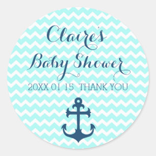 Stickers Baby shower bleu nautique Favoriser