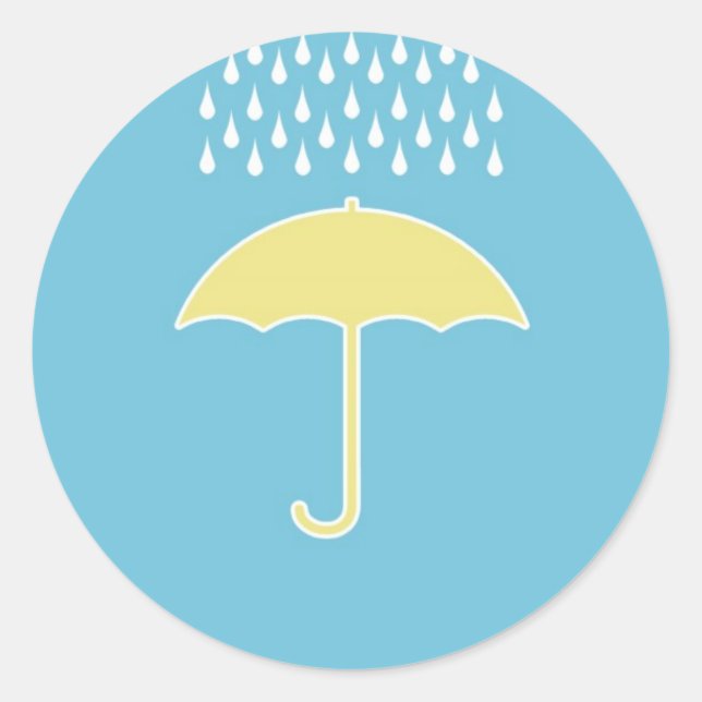 Stickers baby shower Blue Boy Umbrella (Devant)
