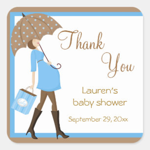 Stickers Baby shower Blue Shopper