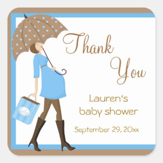 Stickers Baby shower Blue Shopper