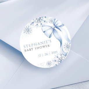 Stickers Baby shower Blue Snowflake