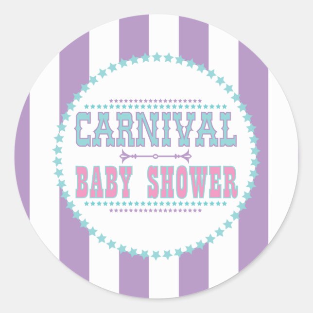 Stickers Baby shower Carnaval (Devant)