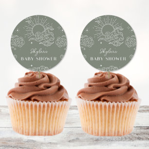 Stickers Baby shower céleste de la tige