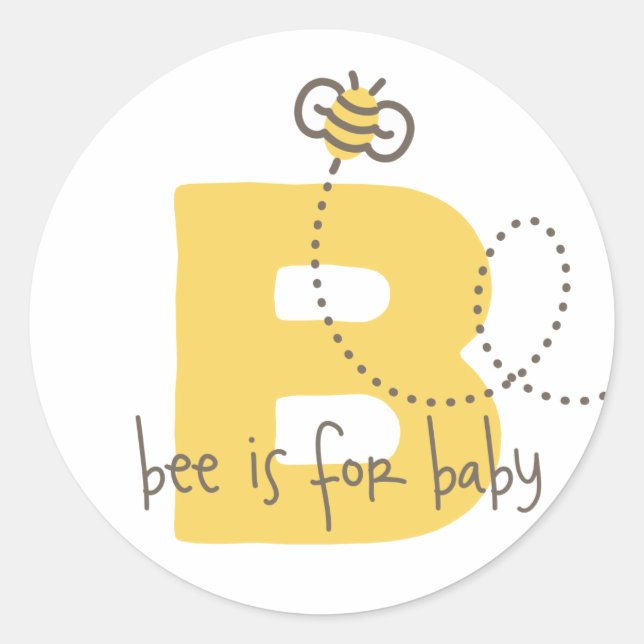 Stickers Baby shower d'abeilles miel (Devant)