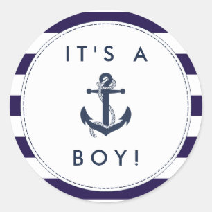 Stickers Baby shower d'Ancres nautiques - C'est un