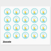 Stickers Baby shower de canard Favoriser étiquette (Feuille)