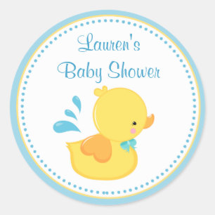 Stickers Baby shower de canard Favoriser étiquette