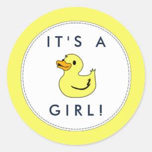 Stickers Baby shower de canard mignonne - C'est un