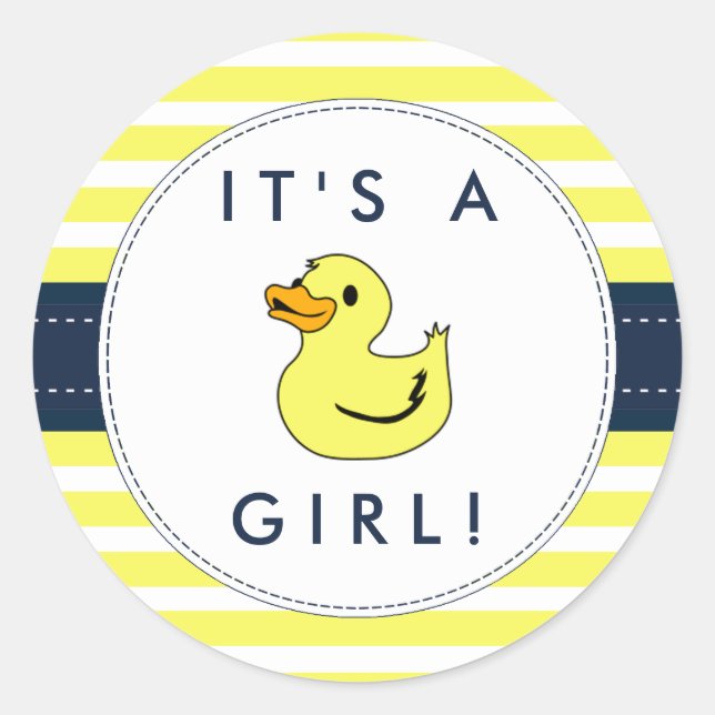 Stickers Baby shower de canard mignonne - C'est un (Devant)