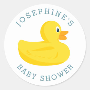 Stickers Baby shower de canard sophistiqué
