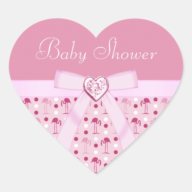 Stickers Baby shower de Flamant rose rose Wonderla (Devant)