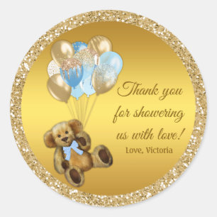 Stickers Baby shower de l'ours en peluche