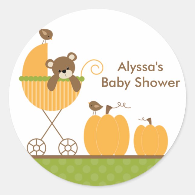 Stickers Baby shower de poussette (Devant)