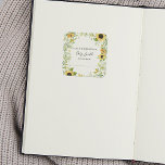 Stickers Baby shower de tournesol<br><div class="desc">Sticker en plaque de baby shower avec tournesol et verdure. Un grand ajout pour Baby's First Library ou l'utilisation comme un livre personnalisé Ce livre appartient à Sticker. Paire avec notre assortiment apporter la carte de demande de livre</div>