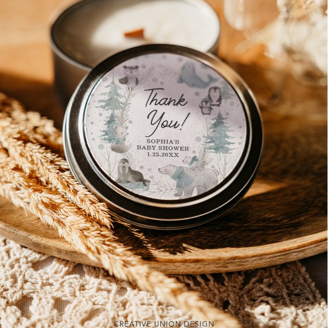 Stickers Baby shower d'hiver pour animaux de l'Arc (Créateur téléchargé)