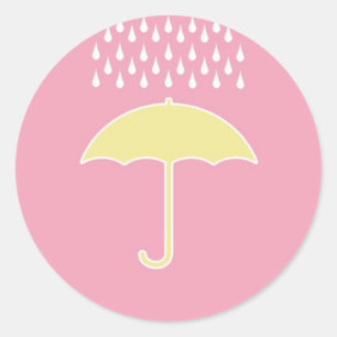 Stickers baby shower fille rose