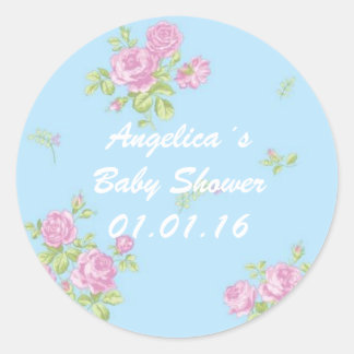 stickers baby shower for girl vintage pink/blue