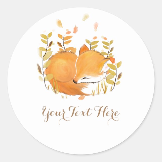 Stickers Baby shower Fox (Devant)
