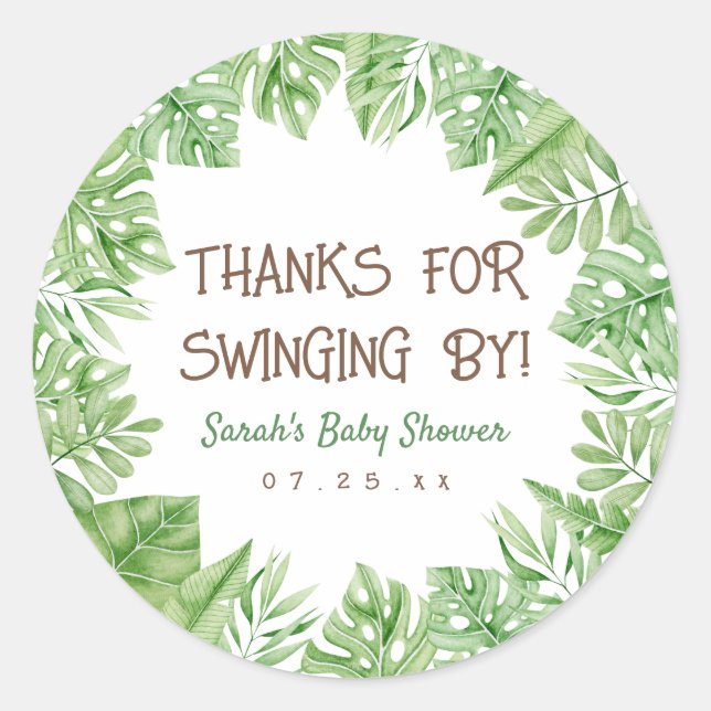 Stickers Baby shower Leo Safari (Devant)