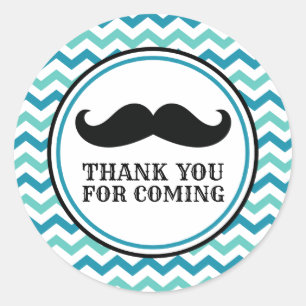Stickers Baby shower Little Man Mustache