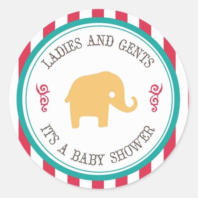 Stickers Baby shower Little Peanut Circus (Devant)