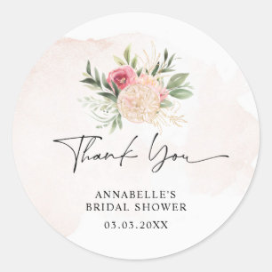 Stickers Baby shower nuptiale en fleur de pivoine