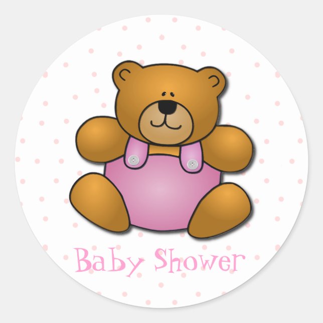 Stickers Baby shower Ours Teddy (Devant)