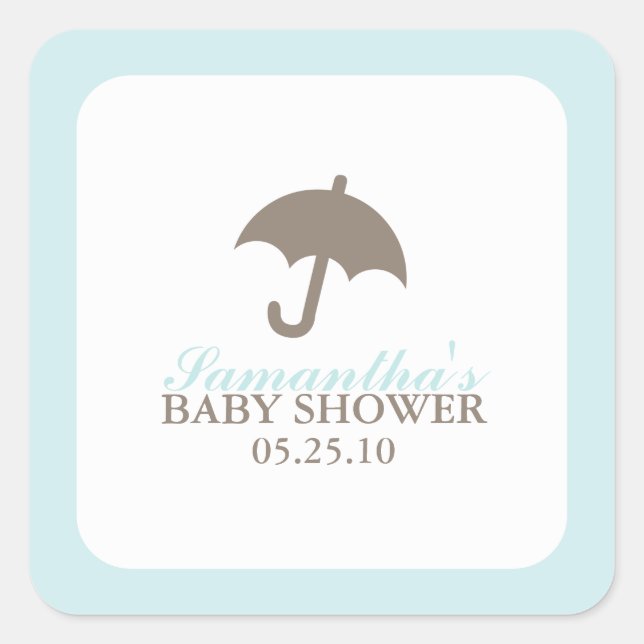 Stickers Baby shower parapluie (Devant)