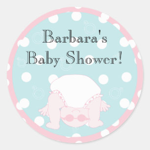 Stickers baby shower "Peek-a-Boo" 1 1/2" ou 3"
