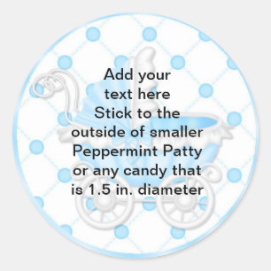 Stickers Baby shower Peppermenthe Patty FAVORS