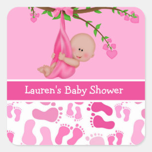 Stickers Baby shower pour fille