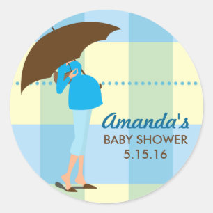 stickers baby shower Preggy Mommy