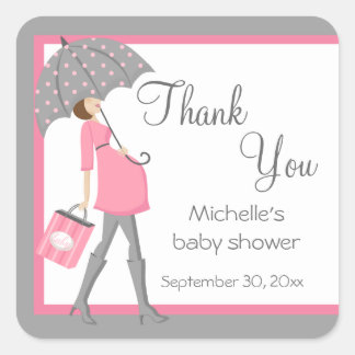 Stickers Baby shower Shopper Rose Et Grey